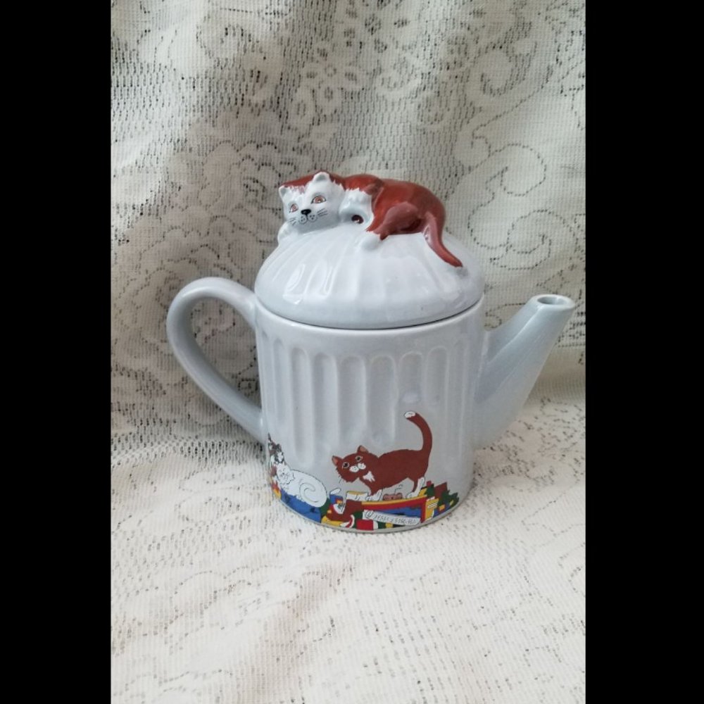 Judith Wootton Whimsical Teapot Cat
